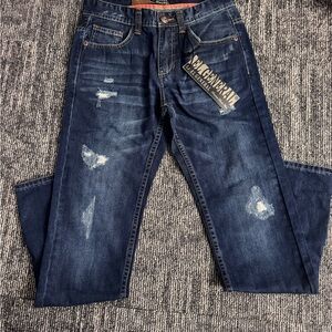 Men's Distressed Blue Jeans